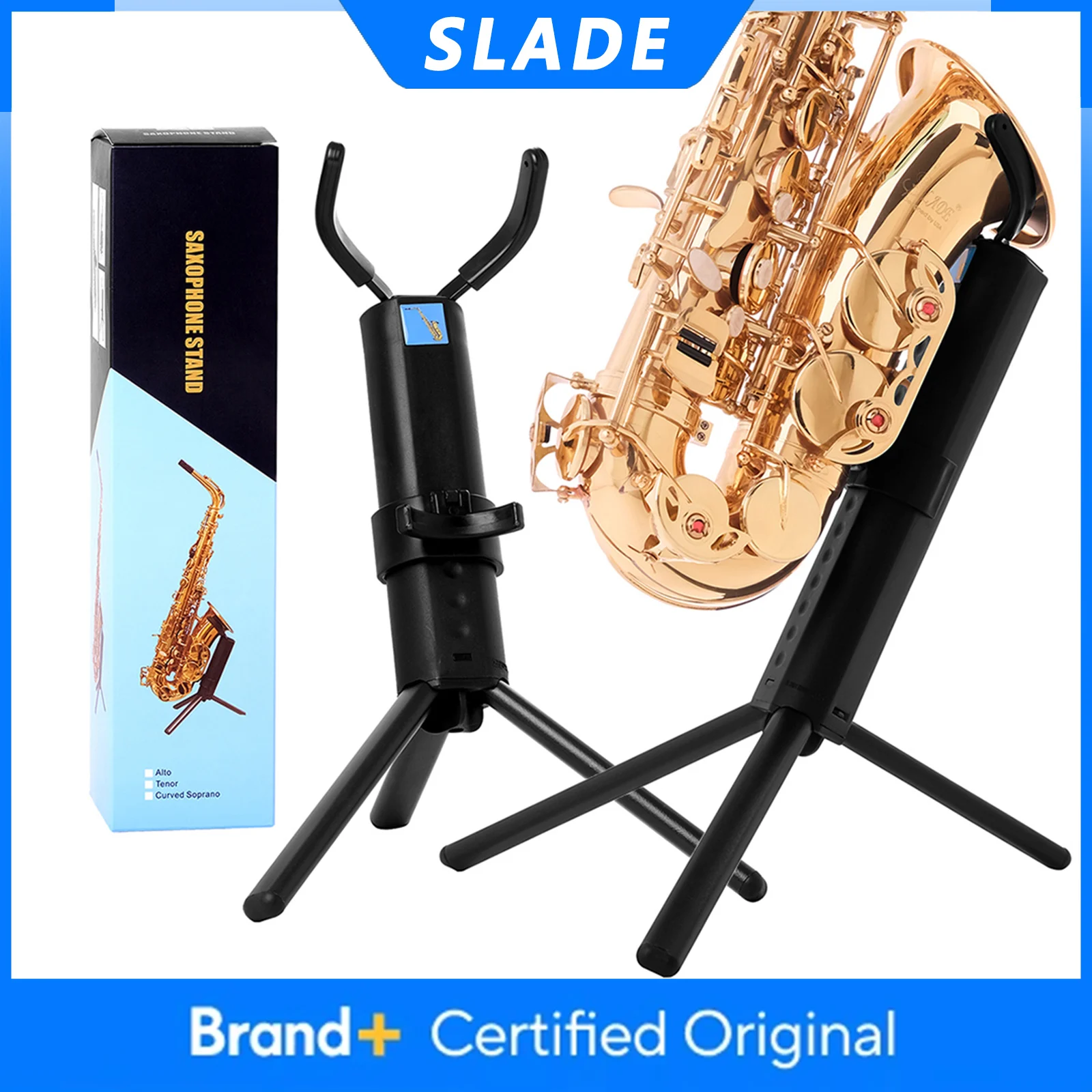SLADE Saxophone Stand Alto Tenor Portable Foldable Sax Stand Metal Legs Saxfone Tripod with Bag Woodwind Instrument Accessories
SLADE Saxophone Stand Alto Tenor Portable Foldable Sax Stand Metal Legs Saxfone Tripod with Bag Woodwind Instrument Accessories