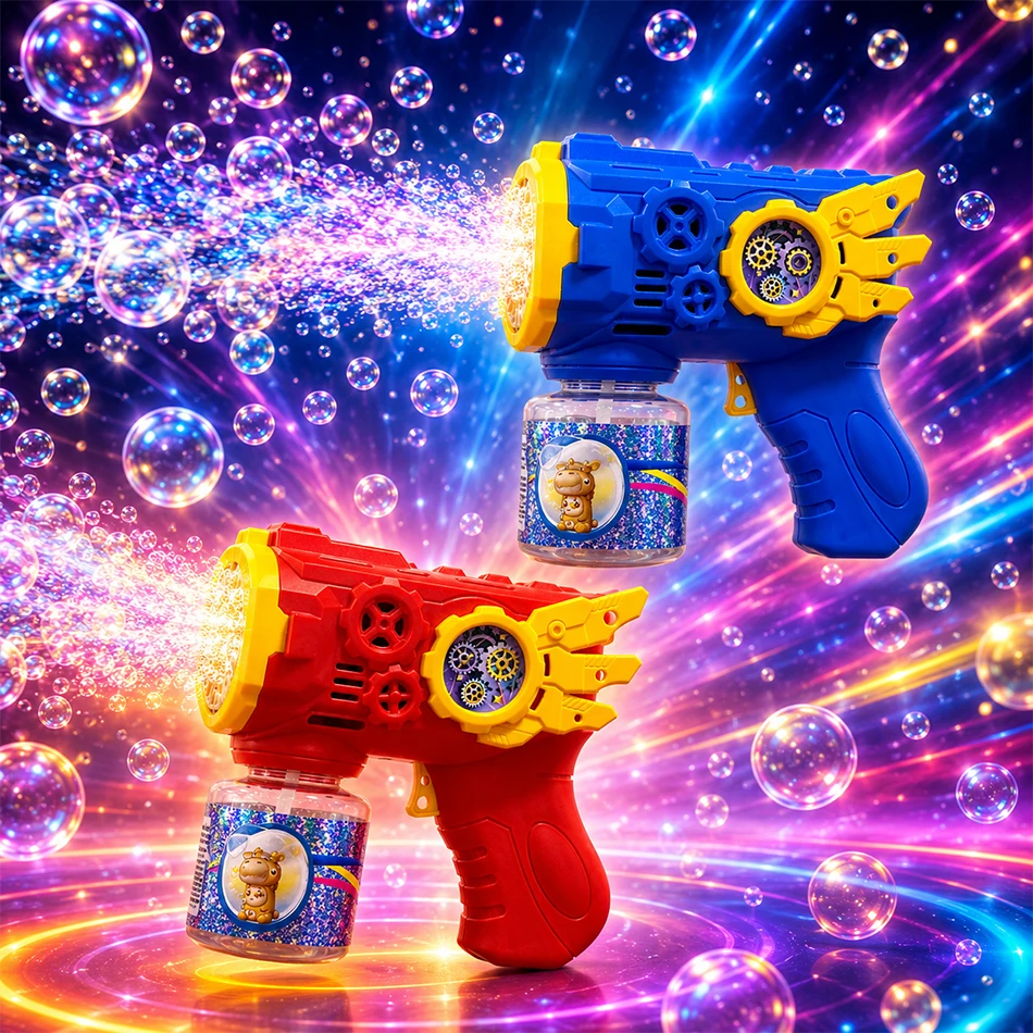 New Children bubble machine glowing toy fully automatic bubble gun produces a large amount bubbles with battery and bubble water
New Children bubble machine glowing toy fully automatic bubble gun produces a large amount bubbles with battery and bubble water