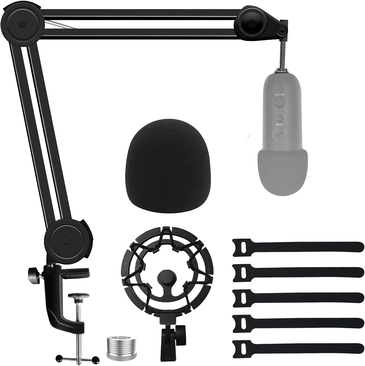Boseen Microphone Boom Arm Stand for Blue Yeti with Shock Mount Foam Cover, Heavy Duty Boom Scissor Arm Stand for Blue Yeti, Bro
Boseen Microphone Boom Arm Stand for Blue Yeti with Shock Mount Foam Cover, Heavy Duty Boom Scissor Arm Stand for Blue Yeti, Bro