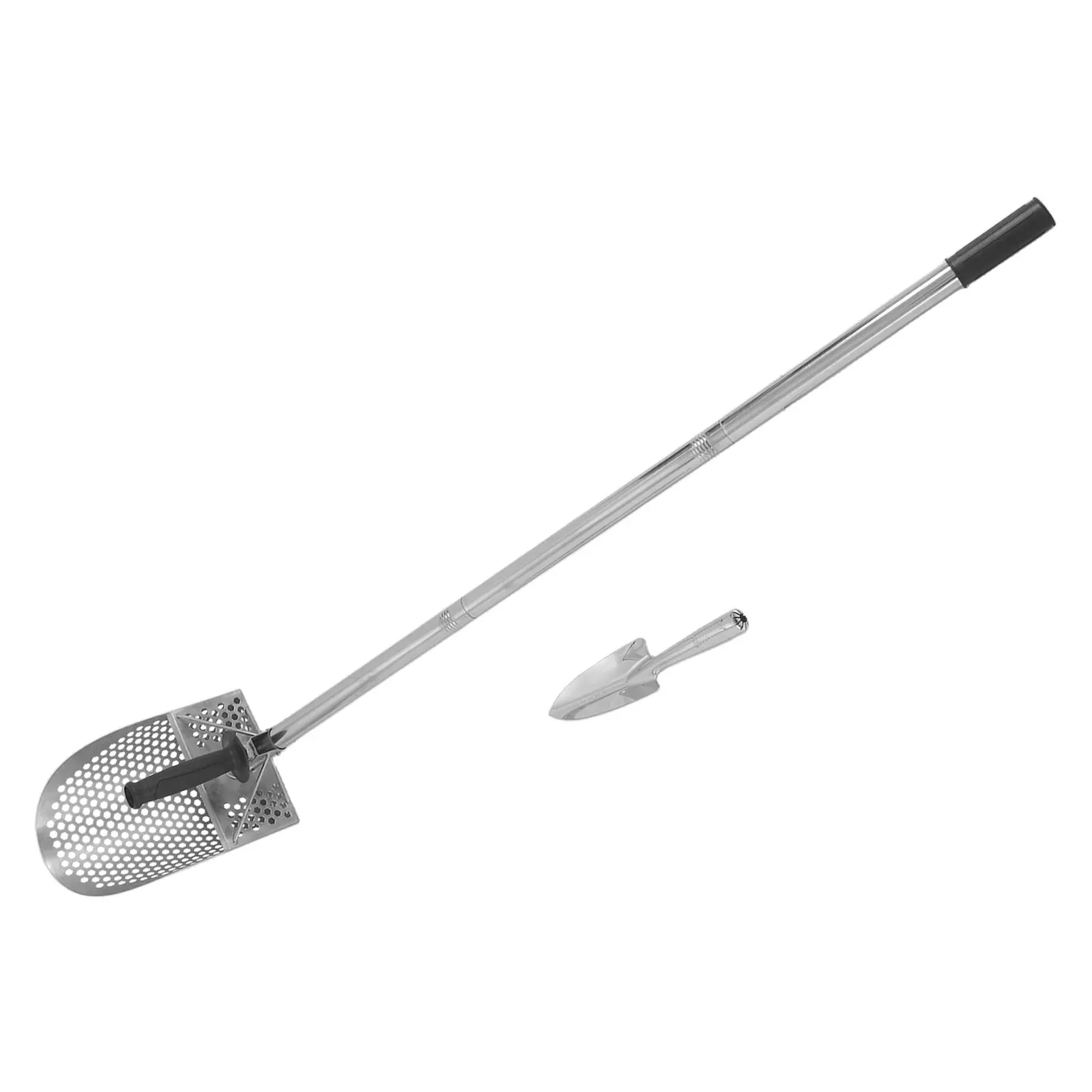 Metal Scoop Stainless Steel Detachable Handle 45.5'' Heavy Duty Sand Sifter Shovel Beach Treasure Hunting Digging Tools
Metal Scoop Stainless Steel Detachable Handle 45.5'' Heavy Duty Sand Sifter Shovel Beach Treasure Hunting Digging Tools