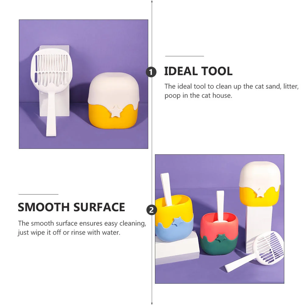 Cat Litter Scoop Set Kitten Poop Shovels Pet Wide Mouth Large Easy Sifting Cleaning Kit Holder Plastic
Cat Litter Scoop Set Kitten Poop Shovels Pet Wide Mouth Large Easy Sifting Cleaning Kit Holder Plastic