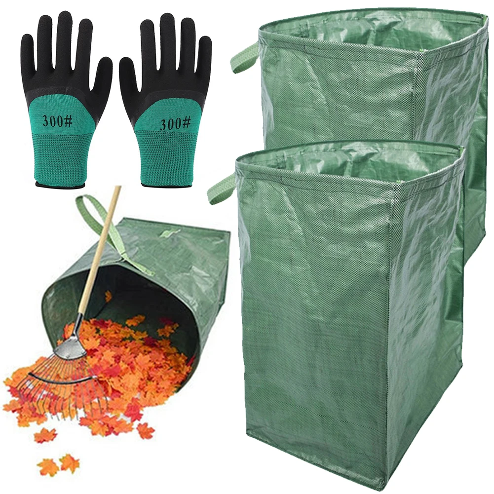 2 Pcs 53L Gardening Lawn Leaf Bag Waterproof with Handle & Gloves Leaves Waste Bags Reusable Leaf Collector Bags for Garden Yard
2 Pcs 53L Gardening Lawn Leaf Bag Waterproof with Handle & Gloves Leaves Waste Bags Reusable Leaf Collector Bags for Garden Yard