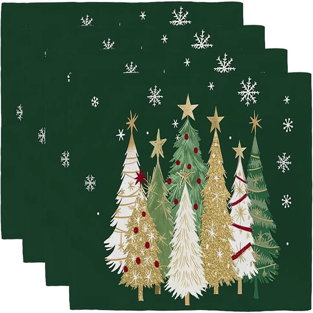 4 шт., зеленые салфетки для рождественской елки и снежинок: праздничный декор для вашего праздничного стола, новогоднее украшение для дома и вечеринки
4 шт., зеленые салфетки для рождественской елки и снежинок: праздничный декор для вашего праздничного стола, новогоднее украшение для дома и вечеринки