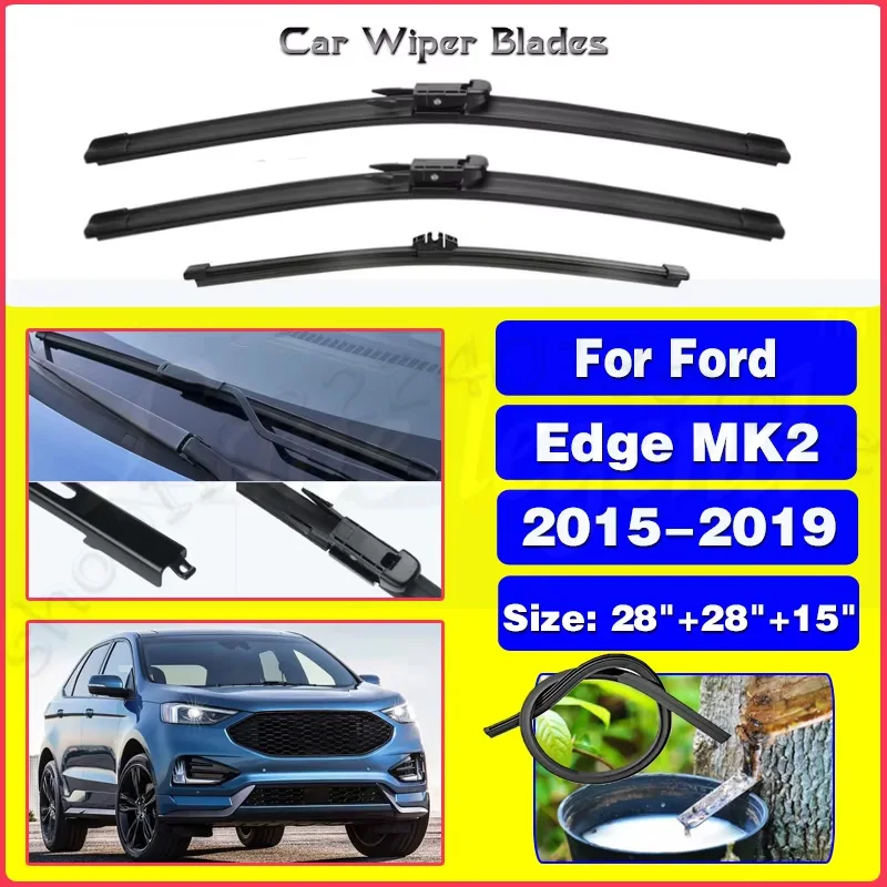 For Ford Edge MK2 2015-2019 28"+28"+15" Front Rear Wiper Blades Windshield Windscreen Window Cutter Accessories 2019
For Ford Edge MK2 2015-2019 28"+28"+15" Front Rear Wiper Blades Windshield Windscreen Window Cutter Accessories 2019