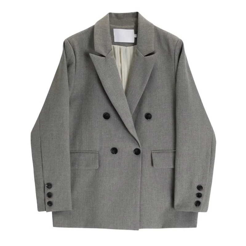 2025 Spring Autumn New Women Short Suit Jacket Casual Notched Collar Long Sleeve Double-breasted Blazers Coat Grey Black Apricot
2025 Spring Autumn New Women Short Suit Jacket Casual Notched Collar Long Sleeve Double-breasted Blazers Coat Grey Black Apricot