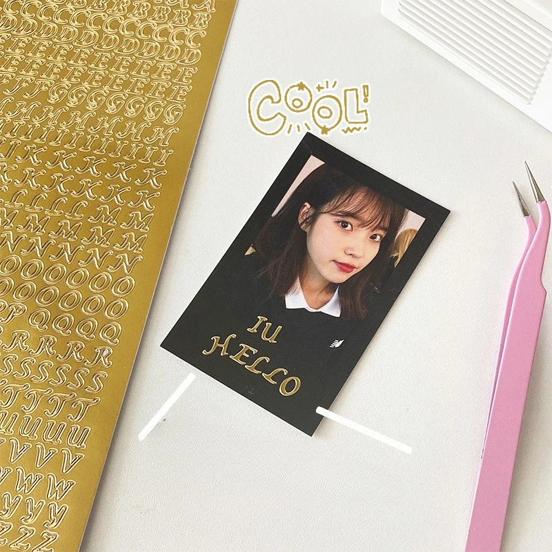 Fancy Alphabet Number Stickers for Photocard Polaroid Decoration Sliver Golden Color DIY Journal Scrapbook Album Sticker Set
Fancy Alphabet Number Stickers for Photocard Polaroid Decoration Sliver Golden Color DIY Journal Scrapbook Album Sticker Set