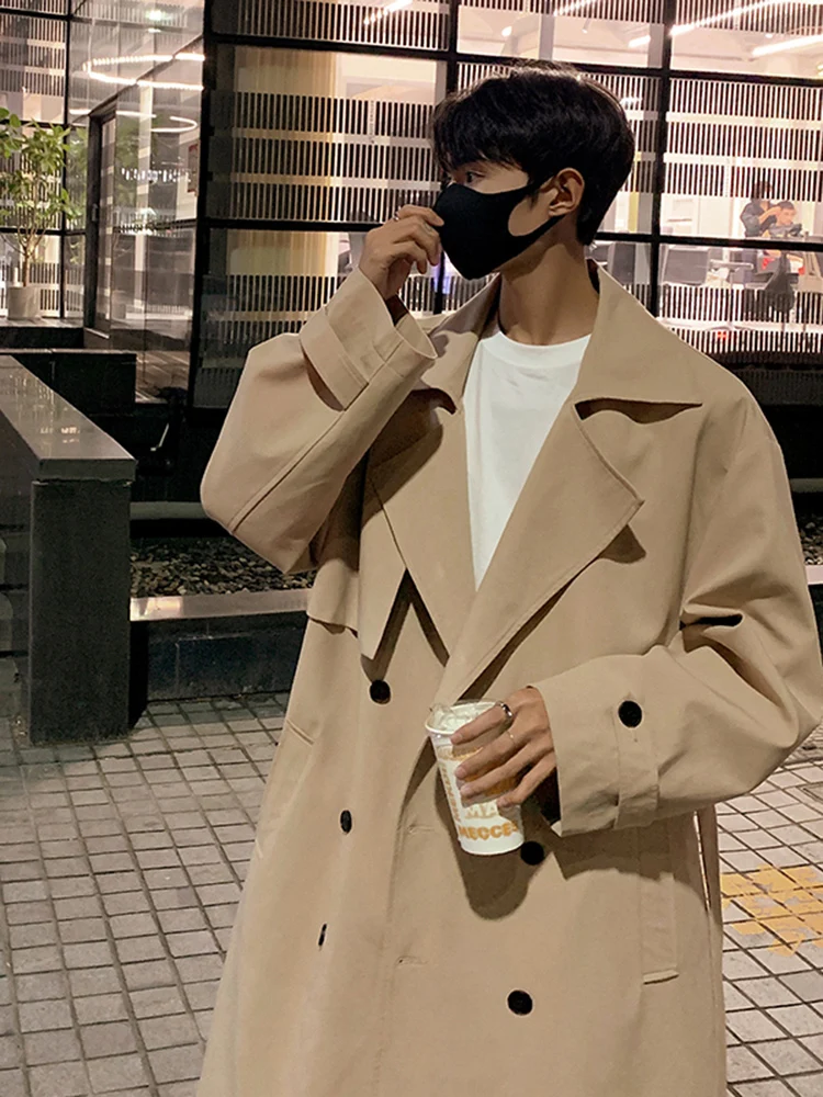 Balmukenga Khaki Color Men's Long Coat Korean Sle Faion High End Feeling Kensington Jaet Autumn Season Polyester Fiber
Balmukenga Khaki Color Men's Long Coat Korean Sle Faion High End Feeling Kensington Jaet Autumn Season Polyester Fiber