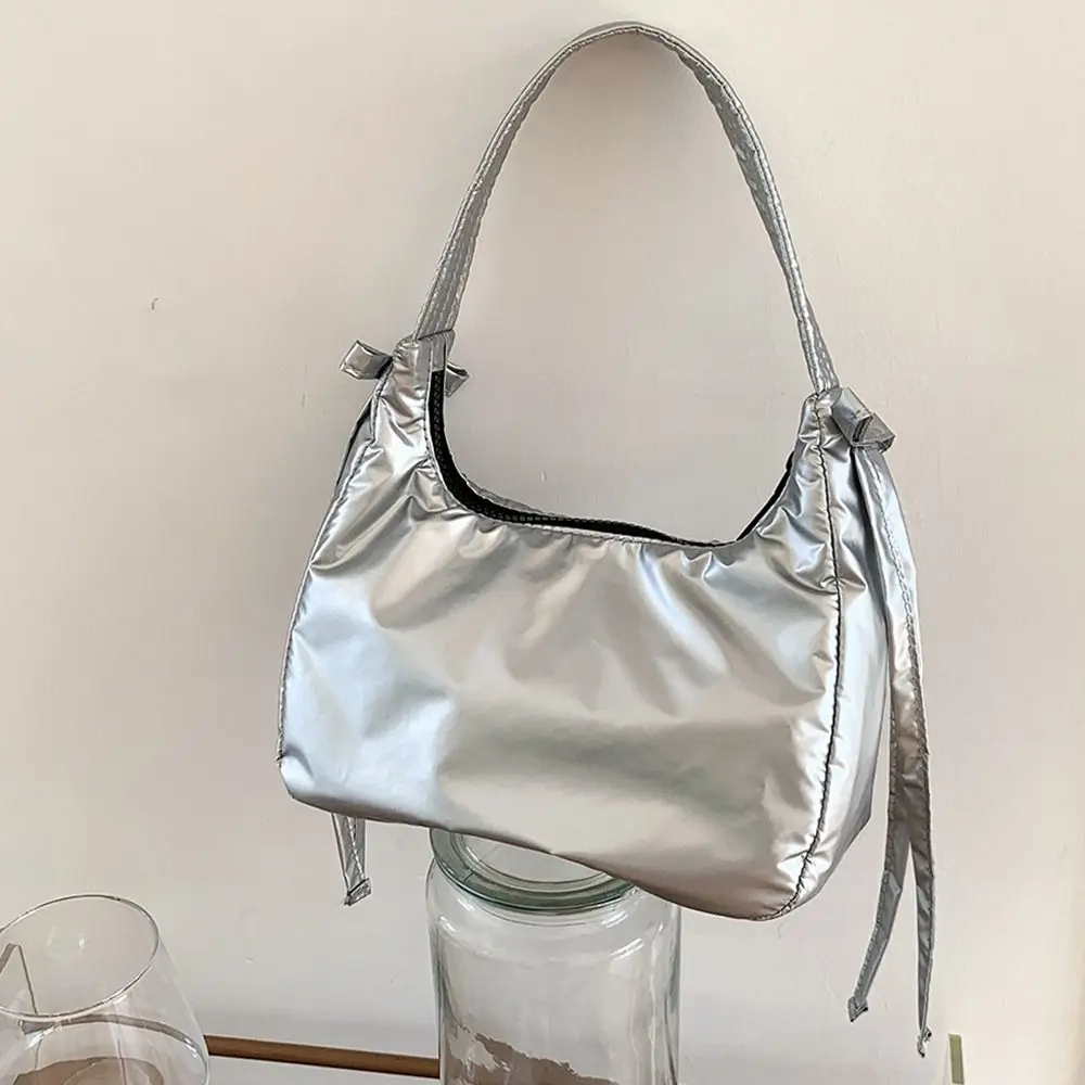 Fashion Korean Style Nylon Bow Underarm Bag Purse Pure Color Handbag Bowknot Simple Half Moon Bags Women
Fashion Korean Style Nylon Bow Underarm Bag Purse Pure Color Handbag Bowknot Simple Half Moon Bags Women