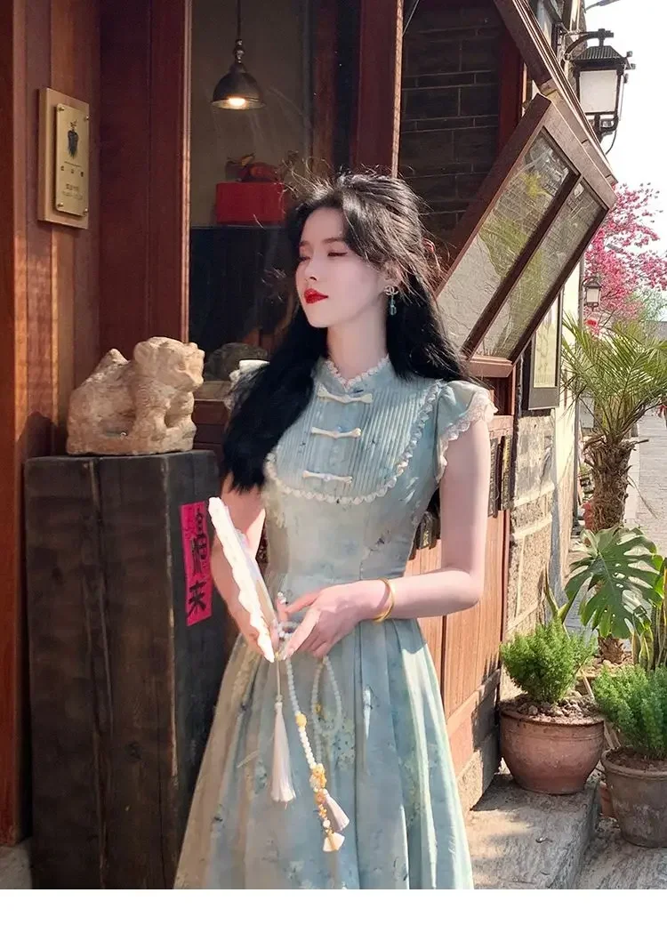 Elegant Vintage Floral Slip Dress 2025 Ruffles Design Korean Style Long Fairy Dress Female 2025 Summer Casual Chic Party Dress
Elegant Vintage Floral Slip Dress 2025 Ruffles Design Korean Style Long Fairy Dress Female 2025 Summer Casual Chic Party Dress