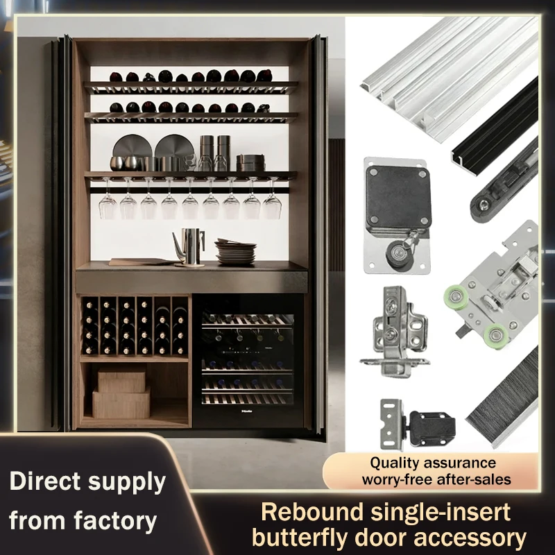 Push Open Single Door Butterfly Door Hardware Hidden Side Insert Slide Rail Swing Track Wardrobe Cabinet Folding Pocket Door
Push Open Single Door Butterfly Door Hardware Hidden Side Insert Slide Rail Swing Track Wardrobe Cabinet Folding Pocket Door