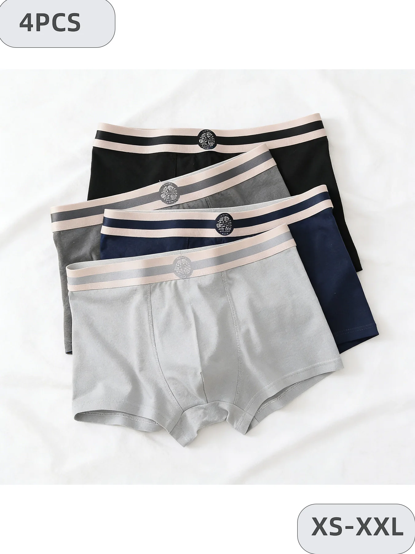 4Pcs Men's Fashion Boxers Contrast Stripe Waistband Underwear Premium Comfortable Breathable Sexy Men Boxershorts Plus
4Pcs Men's Fashion Boxers Contrast Stripe Waistband Underwear Premium Comfortable Breathable Sexy Men Boxershorts Plus