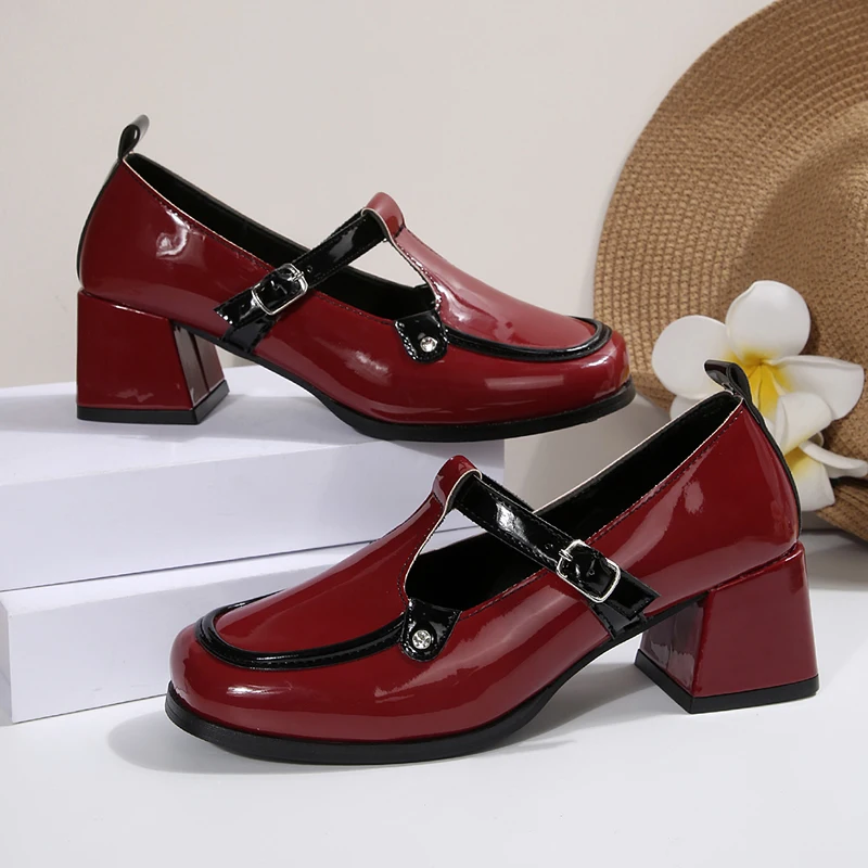 French Vintage Ladies Mary Jane Shoes with Buckle Slip-On High Heels Leather Office Work Shoes for Women Square Toe Summer Shoes
French Vintage Ladies Mary Jane Shoes with Buckle Slip-On High Heels Leather Office Work Shoes for Women Square Toe Summer Shoes