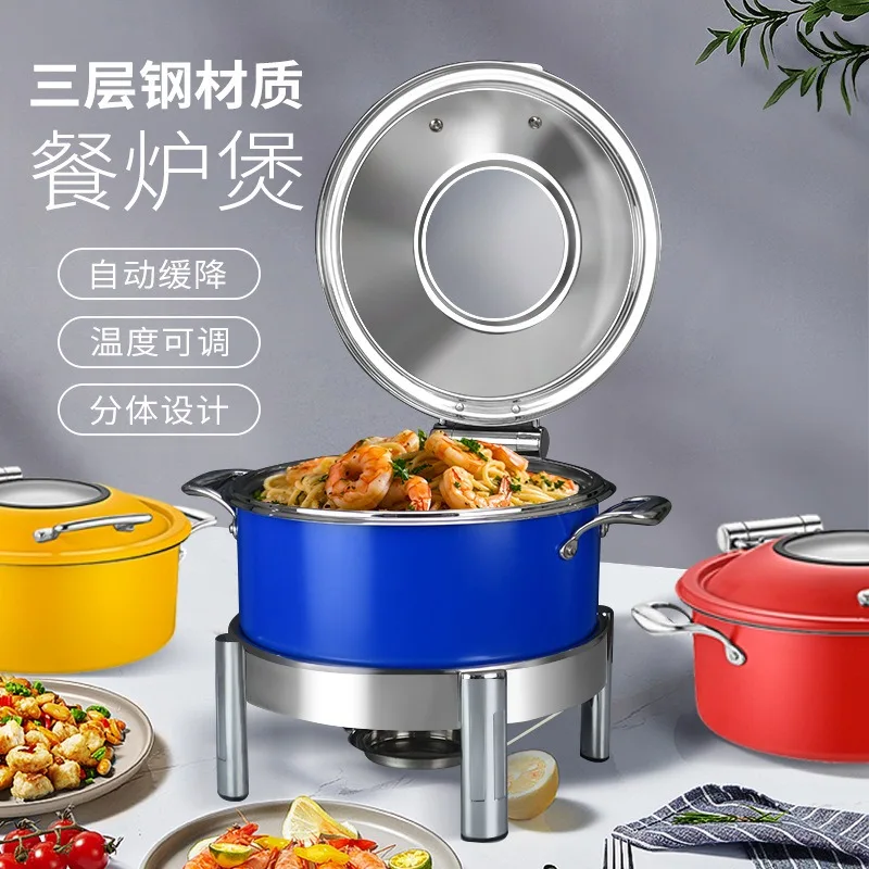 Stainless steel buffet stove high-end hotel electric heating commercial food adjustable holding stove
Stainless steel buffet stove high-end hotel electric heating commercial food adjustable holding stove