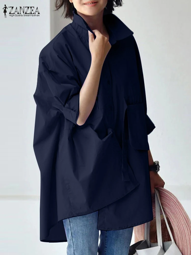 ZANZEA Women Oversize Shirts Loose Casual 3/4 Sleeve Chemise Femme 2025 Spring Summer Turn-down Collar Solid Color Chic Tops
ZANZEA Women Oversize Shirts Loose Casual 3/4 Sleeve Chemise Femme 2025 Spring Summer Turn-down Collar Solid Color Chic Tops