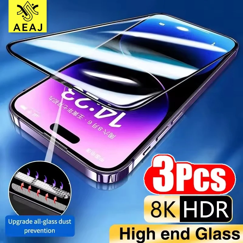 3Pcs With Dust Net Screen Protector For iPhone 14 15 12 13 16 Pro Max Speaker Dustproof Tempered Glass For iPhone 11 XR X XS 16E
3Pcs With Dust Net Screen Protector For iPhone 14 15 12 13 16 Pro Max Speaker Dustproof Tempered Glass For iPhone 11 XR X XS 16E