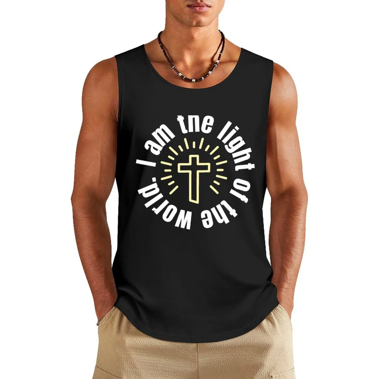I AM THE LIGHT OF THE WORLD, JOHN 8:12, JESUS SAYED, Tank Top summer clothes for men Short sleeve gym clothes men
I AM THE LIGHT OF THE WORLD, JOHN 8:12, JESUS SAYED, Tank Top summer clothes for men Short sleeve gym clothes men
