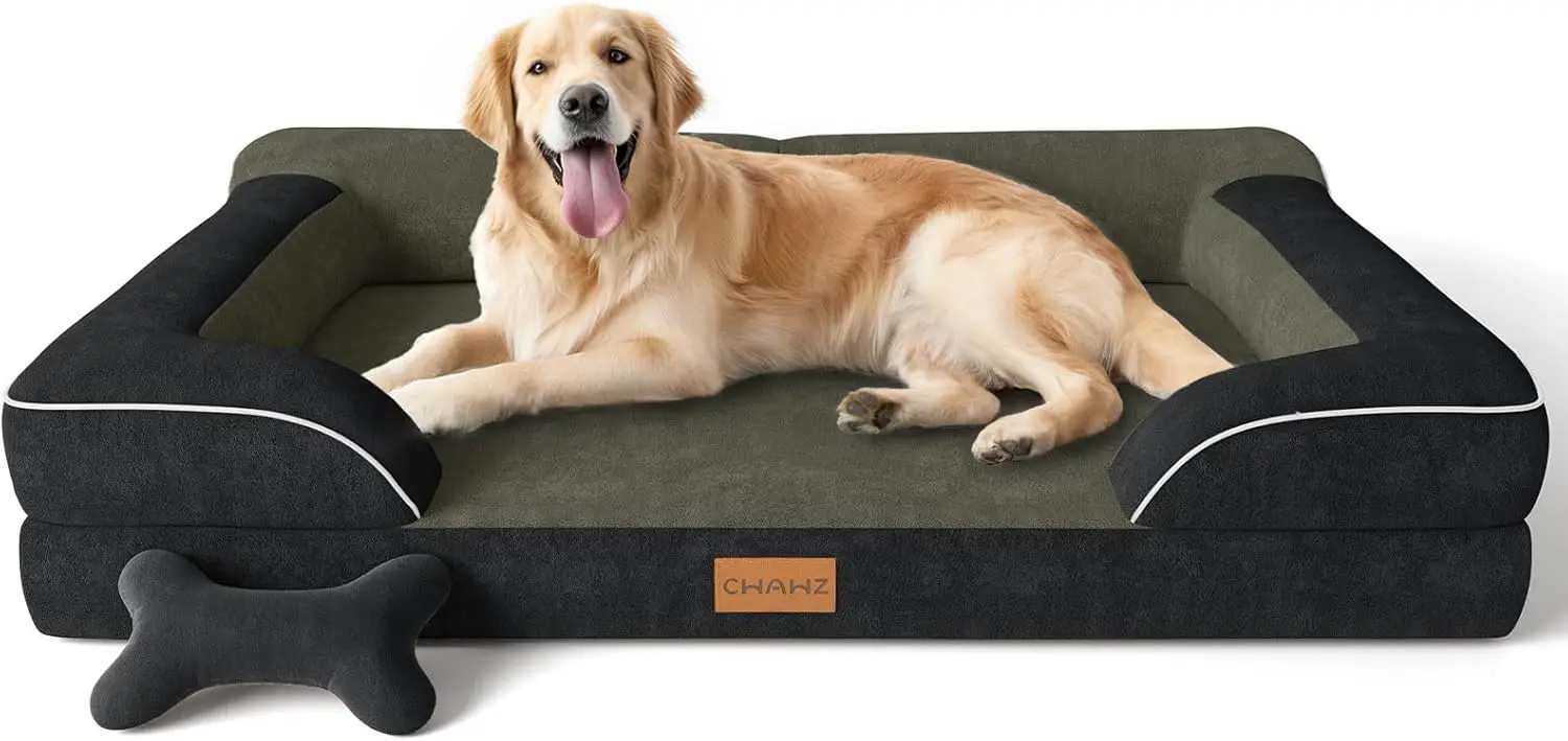 Extra Large Orthopedic Dog Bed with Cooling Gel Memory Foam, Waterproof Washable Cover, 42" Pet Sofa Couch, Black
Extra Large Orthopedic Dog Bed with Cooling Gel Memory Foam, Waterproof Washable Cover, 42" Pet Sofa Couch, Black