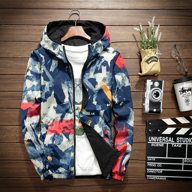 Couple Outwear Spring Autumn Men's Jacket Windproof Hoodies Coat Casual Hooded Camouflage Black Both Sides Jackets for Man MY623
Couple Outwear Spring Autumn Men's Jacket Windproof Hoodies Coat Casual Hooded Camouflage Black Both Sides Jackets for Man MY623