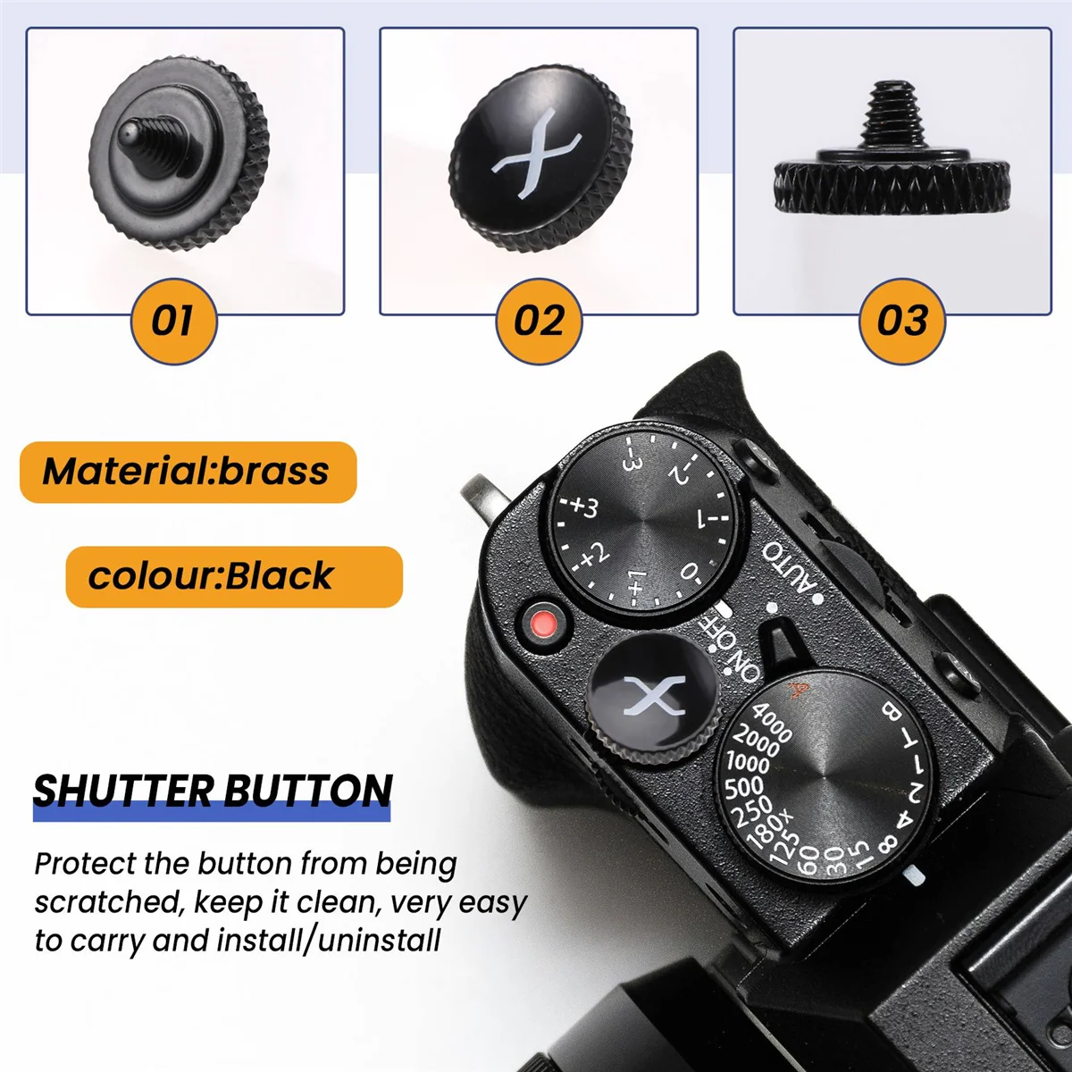 Suitable for Fujifilm X100V X100F X100S X30 X10 XT30 XT20 XT10 XT4 XT3 XT2 XE3 XE2 Camera Shutter Button Accessories B HOT
Suitable for Fujifilm X100V X100F X100S X30 X10 XT30 XT20 XT10 XT4 XT3 XT2 XE3 XE2 Camera Shutter Button Accessories B HOT