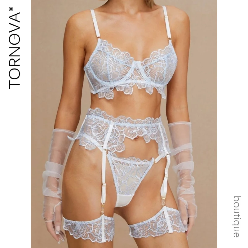 Tornova Sexy Lingerie Suit for Women Lace Patchwork Mesh See-through Women's Underwear Suit Exotic 3-piece Lace Underwear Set
Tornova Sexy Lingerie Suit for Women Lace Patchwork Mesh See-through Women's Underwear Suit Exotic 3-piece Lace Underwear Set