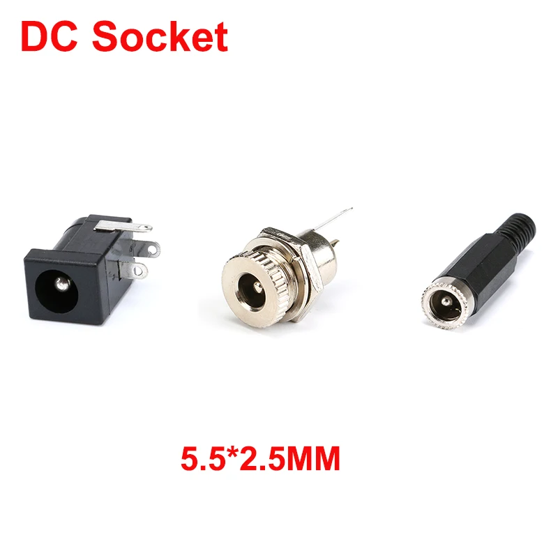 10Pcs DC 5.5*2.5mm Female Connectors DC Power Jack Socket Nut Panel Mount DC Power Adapter Connector
10Pcs DC 5.5*2.5mm Female Connectors DC Power Jack Socket Nut Panel Mount DC Power Adapter Connector