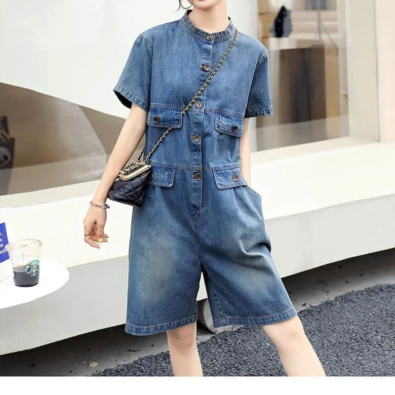 Denim Jumpsuits Women Korean Fashion Overalls Loose Oversized Vintage Playsuits Casual One Piece Outfits Women Wide Leg Shorts
Denim Jumpsuits Women Korean Fashion Overalls Loose Oversized Vintage Playsuits Casual One Piece Outfits Women Wide Leg Shorts