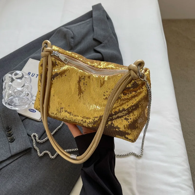 Classic Trendy Sequin Shoulder Bag Crossbody For Women New Fashion Gold Silver Colorful Underarm Tote Bags Prom Party Handbags
Classic Trendy Sequin Shoulder Bag Crossbody For Women New Fashion Gold Silver Colorful Underarm Tote Bags Prom Party Handbags