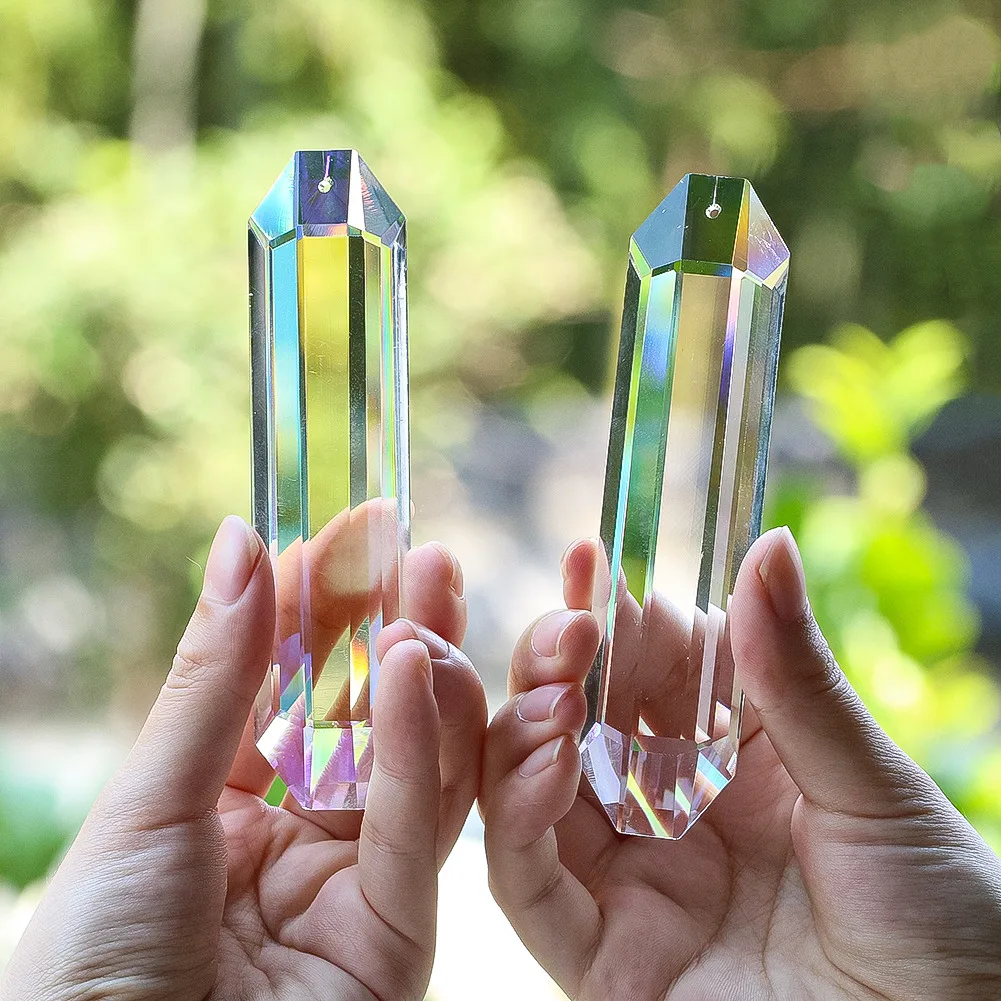 12 см многогранная форма сосульки, хрустальная призма, кулон с одним отверстием, блестящий генератор радуги, коллектор солнечного света, садовый подвесной декор
12 см многогранная форма сосульки, хрустальная призма, кулон с одним отверстием, блестящий генератор радуги, коллектор солнечного света, садовый подвесной декор