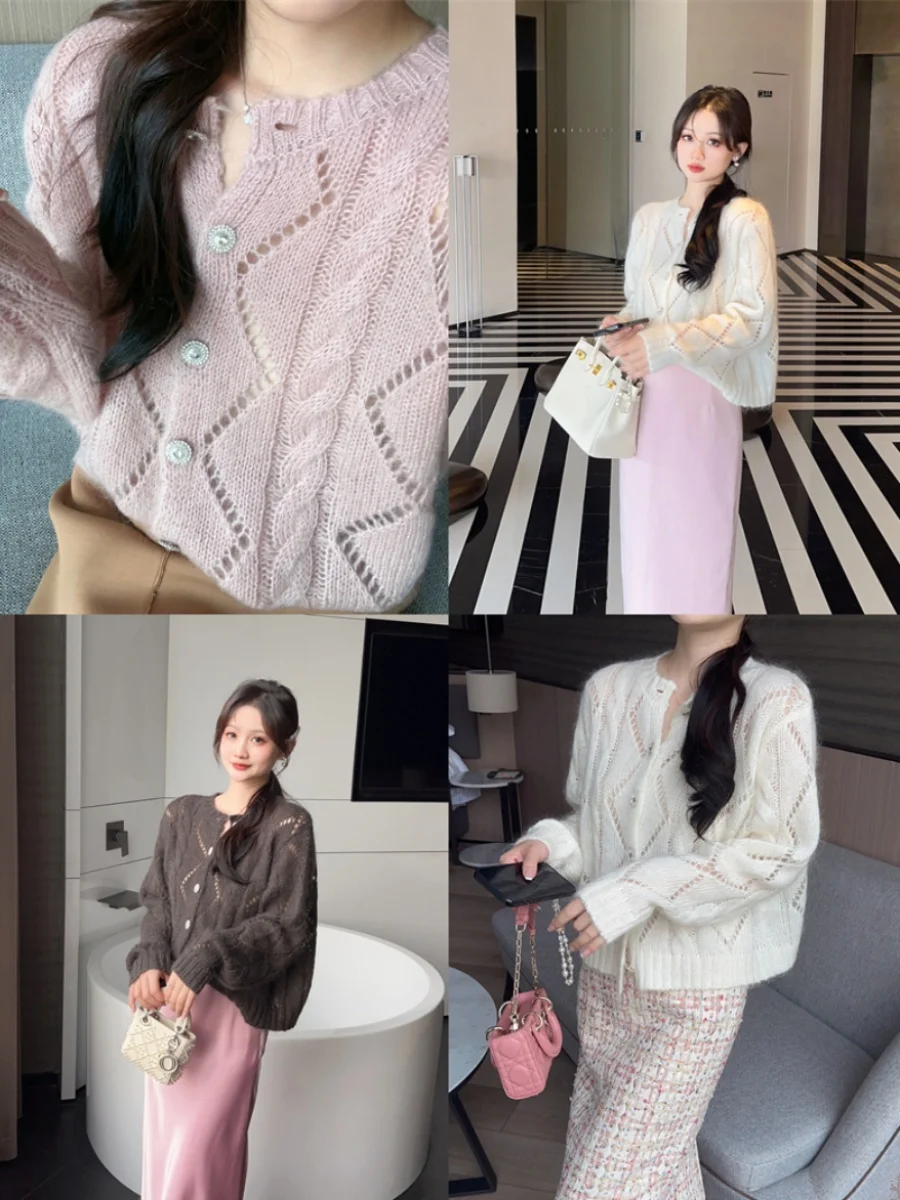 Five Outsider Water Diamond Buttoned Open Cardigan Women's ort Sweater round Ne Other Fabric ort Length Open Cardigan
Five Outsider Water Diamond Buttoned Open Cardigan Women's ort Sweater round Ne Other Fabric ort Length Open Cardigan