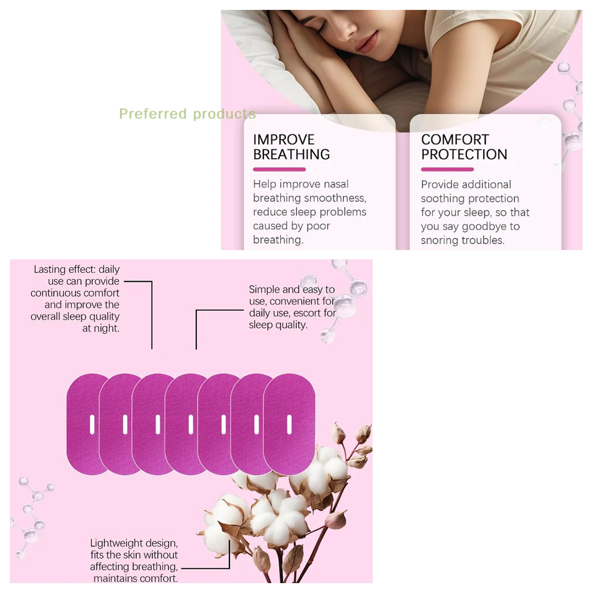 Stop Snoring Patch Nose Breathing Correction Improve Sleeping Promoting Better Breath Portable Night Sleep Mouth Orthosis Tape
Stop Snoring Patch Nose Breathing Correction Improve Sleeping Promoting Better Breath Portable Night Sleep Mouth Orthosis Tape