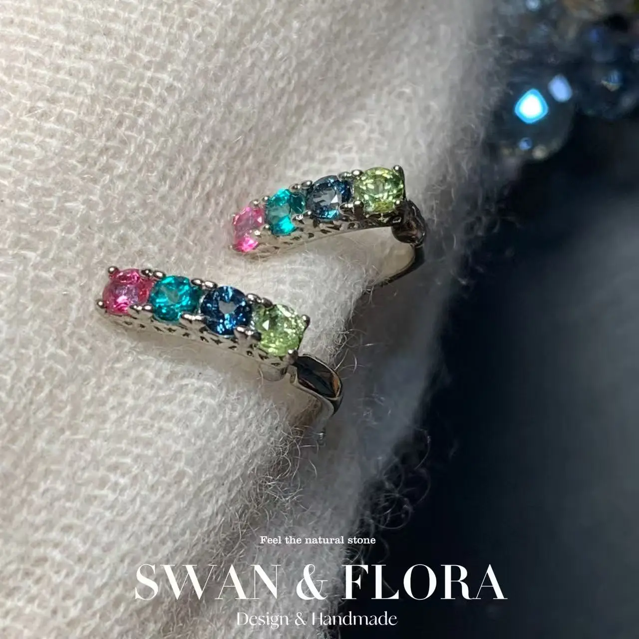 Authentic Natural COLORFUL TOPAZ HOOP Earrings for women Jewelry Gift Prevent allergy gem jewelry Genuine Stone GIFT
Authentic Natural COLORFUL TOPAZ HOOP Earrings for women Jewelry Gift Prevent allergy gem jewelry Genuine Stone GIFT