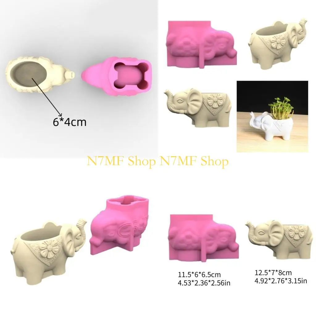 N7MF Слон -гипсовая силиконовая плесень DIY DIY Сочные бетонные цветочные горшки ваза
N7MF Слон -гипсовая силиконовая плесень DIY DIY Сочные бетонные цветочные горшки ваза