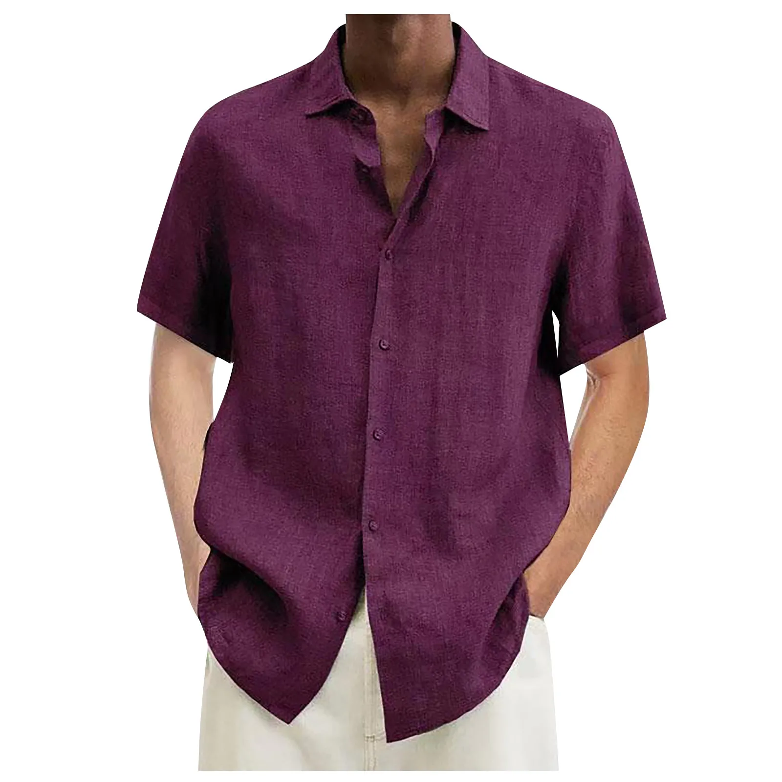 Men Loose Shirts Spring Summer Classic All-Match Solid Color Shirts Daily Commute Cotton Linen Short Sleeve Lapel Shirts
Men Loose Shirts Spring Summer Classic All-Match Solid Color Shirts Daily Commute Cotton Linen Short Sleeve Lapel Shirts