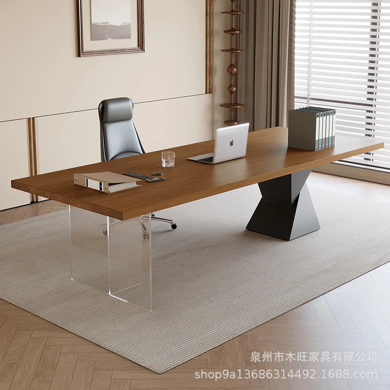 Simple light luxury solid wood desk boss table acrylic creative computer desk single desk designer workbench
Simple light luxury solid wood desk boss table acrylic creative computer desk single desk designer workbench
