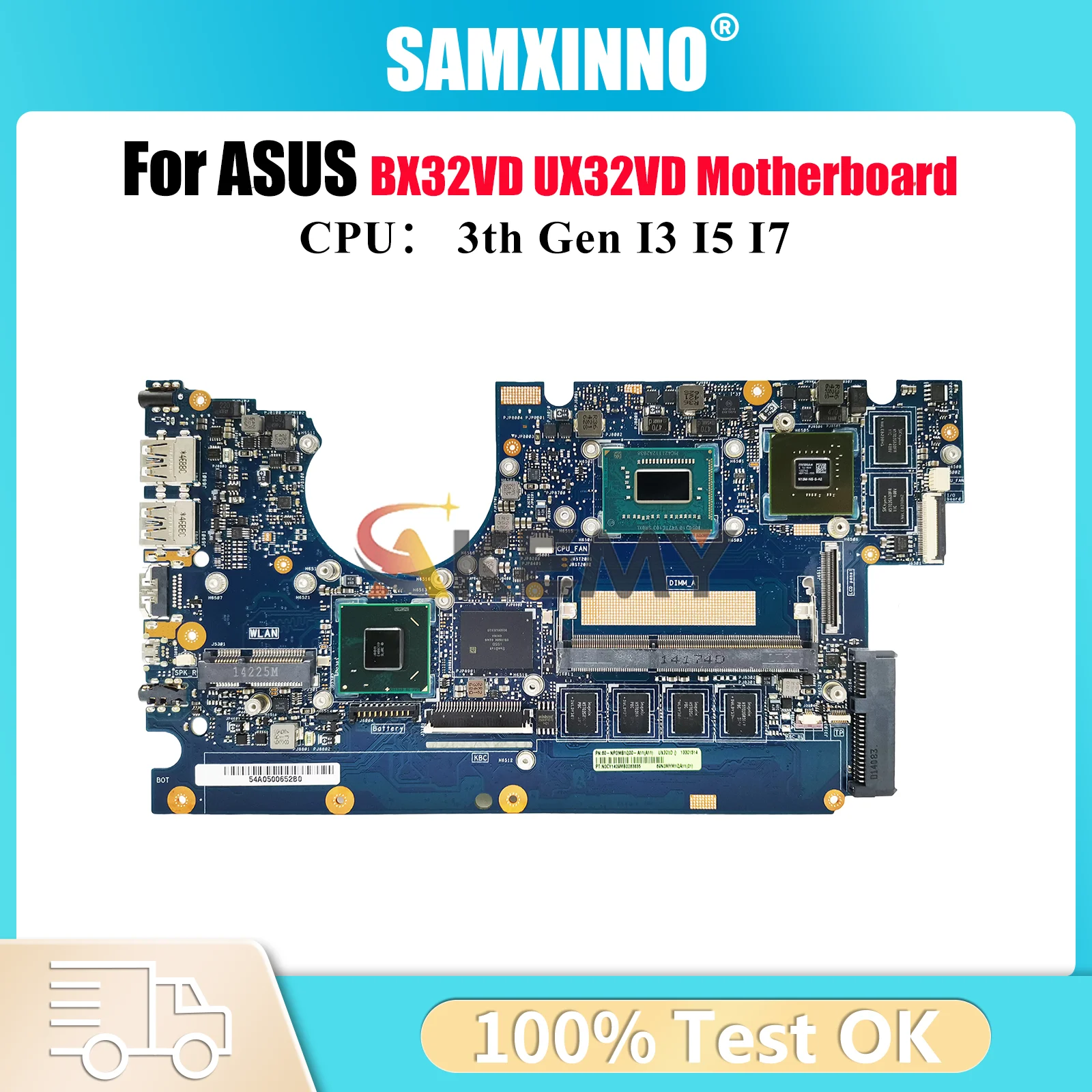 UX32VD Laptop Motherboard For ASUS ZenBook UX32V BX32VD UX32VD Notebook Mainboard With I3 I5 I7 CPU 100% tests OK fast shipping
UX32VD Laptop Motherboard For ASUS ZenBook UX32V BX32VD UX32VD Notebook Mainboard With I3 I5 I7 CPU 100% tests OK fast shipping