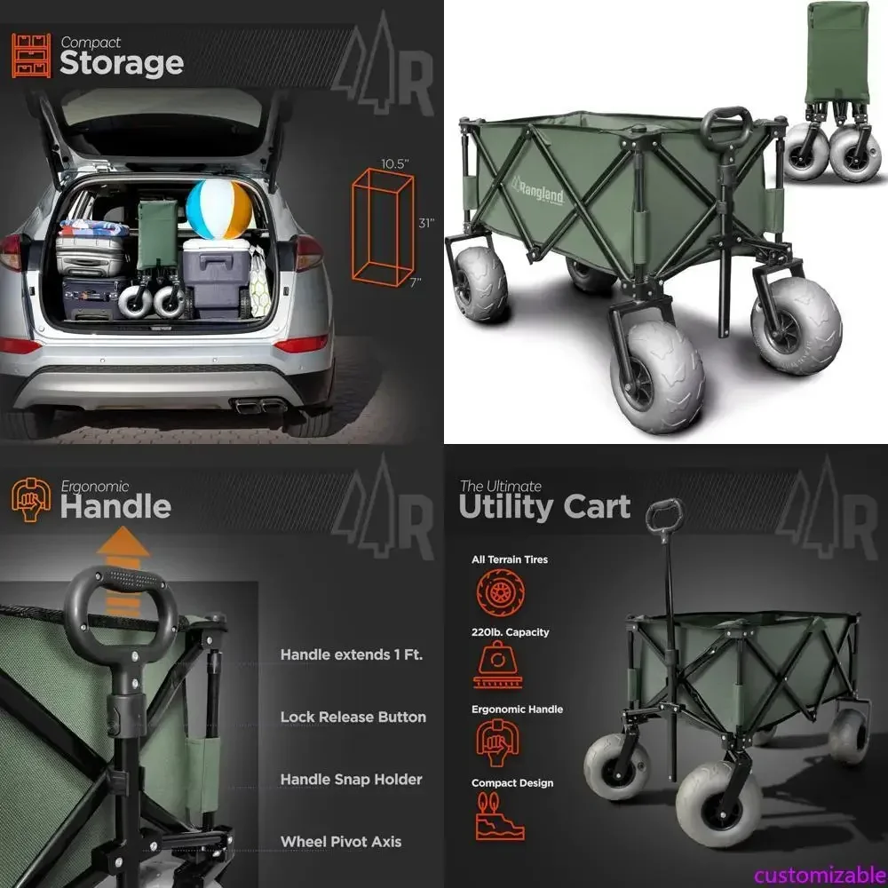 Хит продаж: Вездеходная тележка с 9 пневматическими шинами, складная стальная рама для пляжа и песка
Хит продаж: Вездеходная тележка с 9 пневматическими шинами, складная стальная рама для пляжа и песка