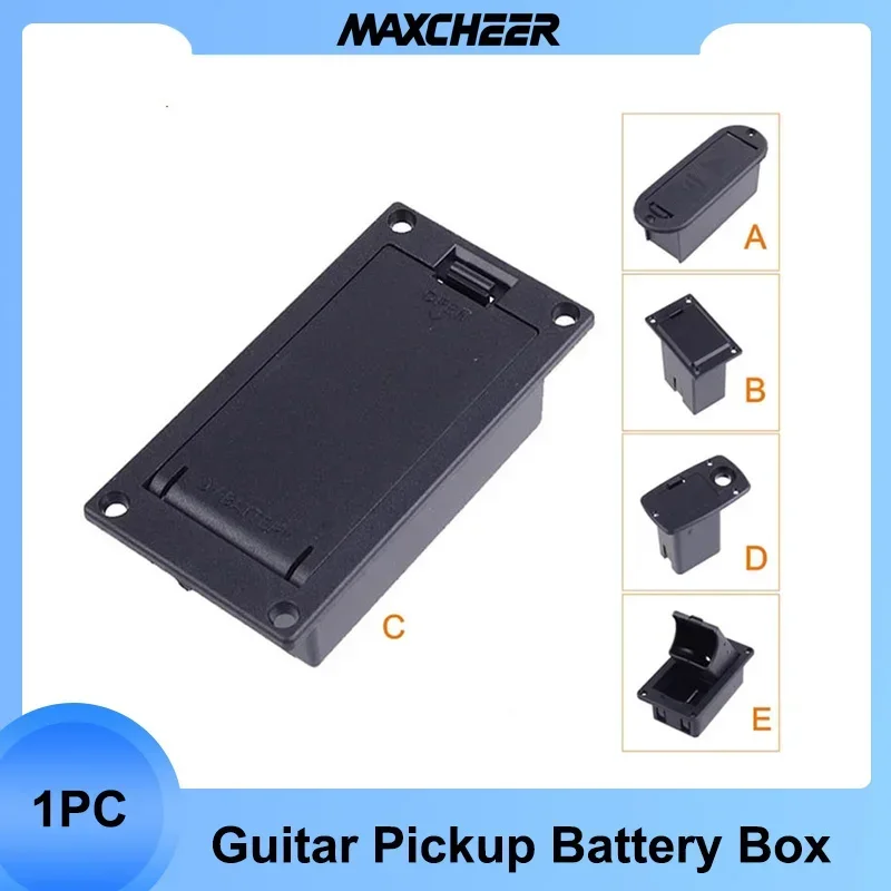 9V Battery Black Holder Case Box Compartment Cover Guitar Bass Pickup for Guitar Replacement 
9V Battery Black Holder Case Box Compartment Cover Guitar Bass Pickup for Guitar Replacement