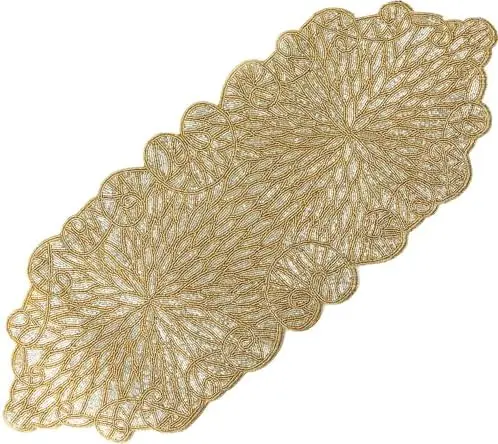 Hand Beaded 36" Table Runner for Christmas, Weddings & Holidays - Farmhouse Glitz Decor by ALPHA Living HOME
Hand Beaded 36" Table Runner for Christmas, Weddings & Holidays - Farmhouse Glitz Decor by ALPHA Living HOME