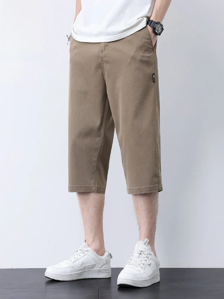 Мужские летние тонкие прямые спортивные брюки с застежкой-молнией на талии, свободного кроя, модные брюки-капри
Мужские летние тонкие прямые спортивные брюки с застежкой-молнией на талии, свободного кроя, модные брюки-капри
