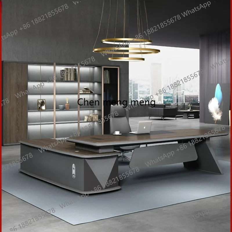 Light Luxury Modern Boss Desk Chairperson Office Desk and Chair Combination Simple Atmosphere Manager President Taipantai
Light Luxury Modern Boss Desk Chairperson Office Desk and Chair Combination Simple Atmosphere Manager President Taipantai
