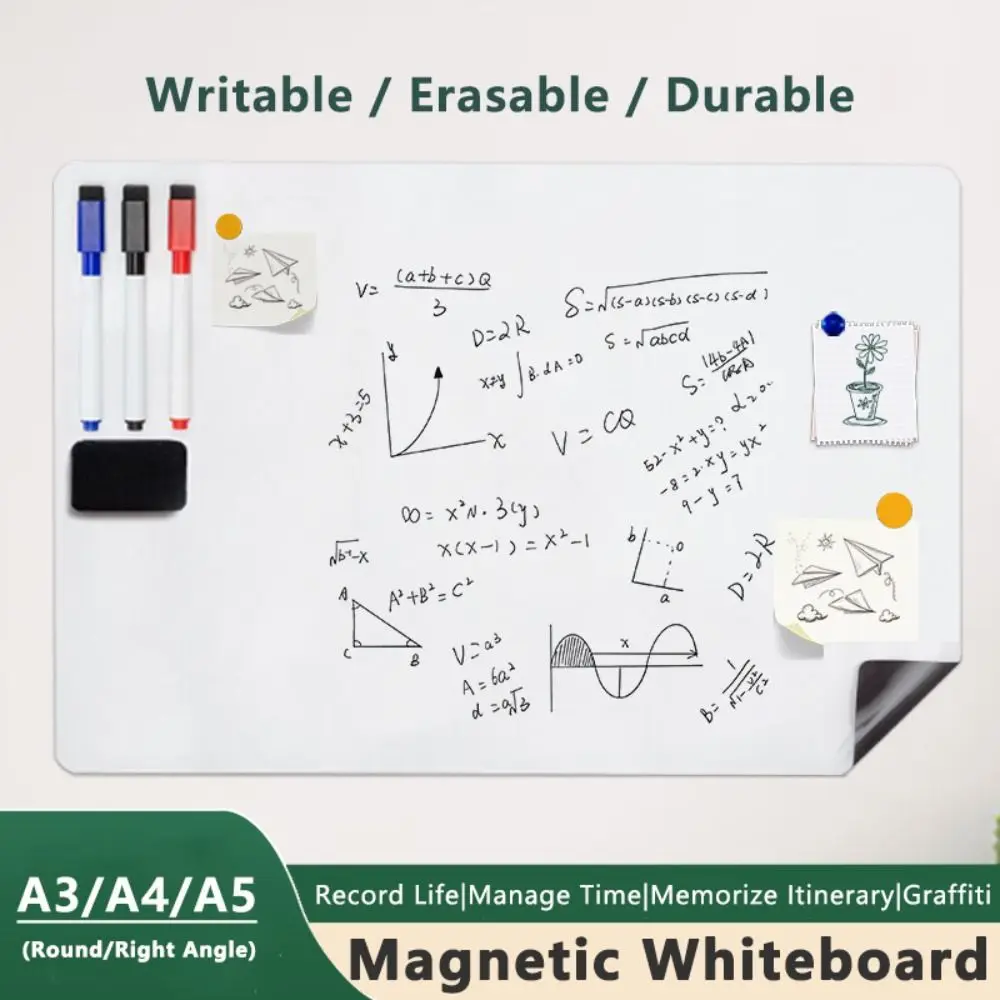Multi-functional PET Magnetic Whiteboard A3/A4/A5 Writable Refrigerator Magnet Reusable Removable Memo Message Board Home
Multi-functional PET Magnetic Whiteboard A3/A4/A5 Writable Refrigerator Magnet Reusable Removable Memo Message Board Home