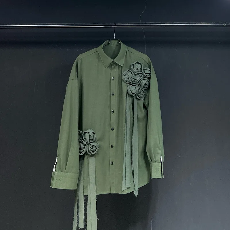 MWJLPWQ Elegant Three-Dimensional Flower Design Shirt Men Lace Up Niched High Street Green Casual Long Sleeve Tops Tide 11697
MWJLPWQ Elegant Three-Dimensional Flower Design Shirt Men Lace Up Niched High Street Green Casual Long Sleeve Tops Tide 11697
