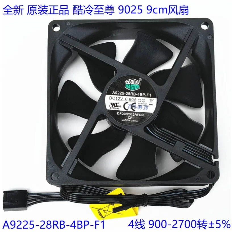 Cooler Master A9225-28RB-4BP-F1 DC 12 В 0,60 А 90x90x25 мм 4-проводной охлаждающий вентилятор для сервера
Cooler Master A9225-28RB-4BP-F1 DC 12 В 0,60 А 90x90x25 мм 4-проводной охлаждающий вентилятор для сервера