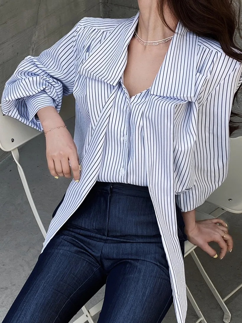 ZHISILAO New Stripe Blouse Women Vintage Office Lady Long Sleeve Shirt Spring Summer 2024 Tops
ZHISILAO New Stripe Blouse Women Vintage Office Lady Long Sleeve Shirt Spring Summer 2024 Tops