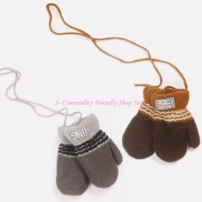 85AE Trendy Children Full Finger Gloves Cartoon Baby Knitted Mittens Toddler Outdoor Gloves with Long Rope for 1-3 Years Old
85AE Trendy Children Full Finger Gloves Cartoon Baby Knitted Mittens Toddler Outdoor Gloves with Long Rope for 1-3 Years Old