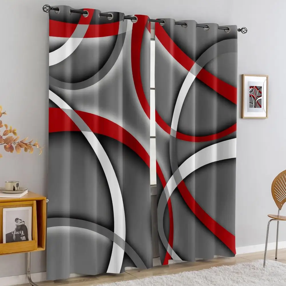 2Pc Modern Abstract Red Gray Wave Print Curtains Light Blocking Curtains Decorative Drapes for Living Room Bedroom Home Decor
2Pc Modern Abstract Red Gray Wave Print Curtains Light Blocking Curtains Decorative Drapes for Living Room Bedroom Home Decor