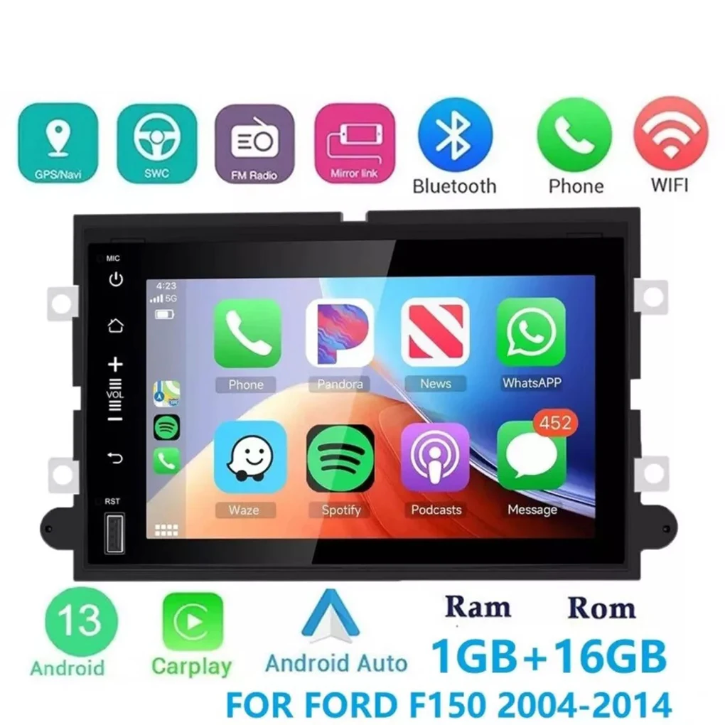 For Apple Carplay Android 13 Car Radio Stereo Automotive Multimedia Player WiFi GPS Navi For Ford F150 F250 F350 E250 2004-2014
For Apple Carplay Android 13 Car Radio Stereo Automotive Multimedia Player WiFi GPS Navi For Ford F150 F250 F350 E250 2004-2014