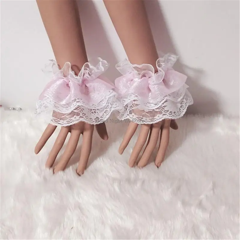 Breathable Ruffled Lace Hand Sleeves Fashion Roleplay Event Handwear Accessory Wrist Cuffs Sleeves for Anime Party
Breathable Ruffled Lace Hand Sleeves Fashion Roleplay Event Handwear Accessory Wrist Cuffs Sleeves for Anime Party