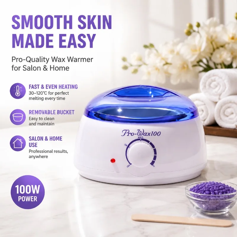 WAX100 Hot Depilatory Wax Heater Mini Dual Inner Pot Melting Machine, Portable Paraffin Therapy Gear for Hand Skin Beauty Salon
WAX100 Hot Depilatory Wax Heater Mini Dual Inner Pot Melting Machine, Portable Paraffin Therapy Gear for Hand Skin Beauty Salon