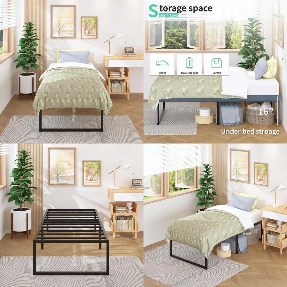 Durable 18 Heavy-Duty Metal XL Twin Bed Frame, No Box Spring Required, Silent, Easy Assembly, Black
Durable 18 Heavy-Duty Metal XL Twin Bed Frame, No Box Spring Required, Silent, Easy Assembly, Black